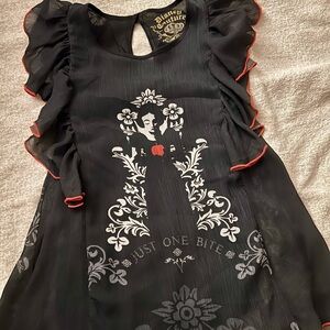 Vintage Black Disney Couture Snow White Blouse